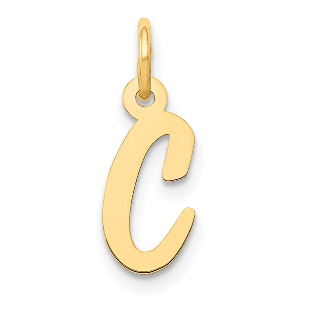 Kazi Luxury 14k Yellow Gold Small Script Letter C… - image 1